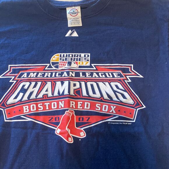 2007 Boston Red Sox Delta T-Shirt ALCS Champions blue short sleeve - Picture 2 of 7